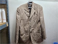 Louis Philippe Tan Suede Mens Jacket W=38-42