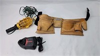 Work light tool belt battery charger