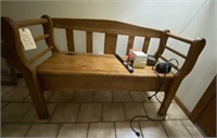 Wood Bench w/Storage 4ft L x 18"W x 28"H