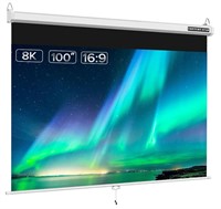 CENTURY-STAR 100 inch Projector Screen, Pull Down