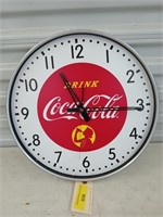Coca-Cola 15" battery powered clock, works