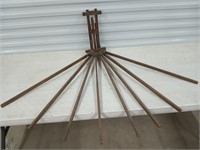 Vintage hanging drying rack 30"