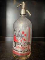 Vintage Dixie Club Seltzer Bottle