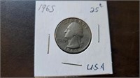 1965 US 25 Cent Coin