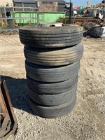 6 TRUCK TYRES AND RIMS - 6 STUD