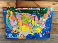 United States Map Wall Decor