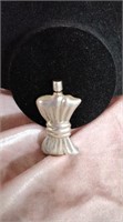 Sterling bow shaped perfume bottle