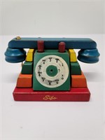 1950s Sifo Wooden Toy Telephone Puzzle