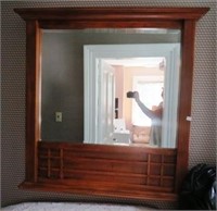 Large Solid Wood Framed Wall Mirror