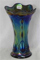 Beaded Bullseye 8" vase - purple