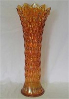 Rustic 18 1/2" funeral vase - marigold