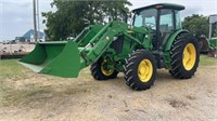 John Deere Cab/Air w/H310 Loader/Bucket, 1529.5hrs