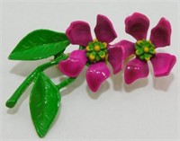 Vintage 1963 New Old Stock Flower Brooch -