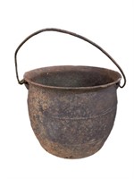 Cast Iron Kettle-Good For Planter (Rusted Hole)