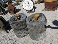 (4) 18-9.50-8 Tires & Wheels