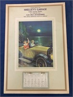 Shelley's Garage 1927 Calendar