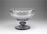 Anglo Irish cut glass footed bowl