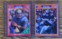 1989 Troy Aikman & Michael Irvin Rookie Cards