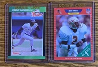 (2) 1989 Deion Sanders Rookie Cards