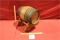 Vintage Wooden Whiskey Brandy Dispenser Barrel