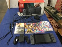 Nintendo Switch with 4 games, in box