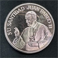 1 oz Fine Silver Round - Juan Pablo II