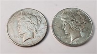 1926-D & 1927-D Peace Dollars