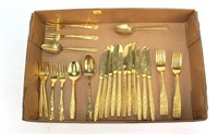 Lot, American Golden heritage silverplate partial