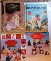 1975 Mother Goose, Pop Up Nativity and Rudolph