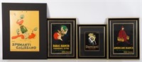 (4) MINIATURE WINE POSTERS