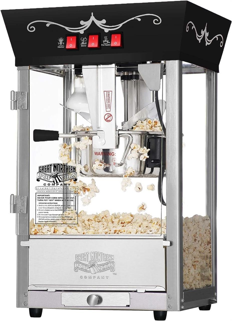 8oz Matinee Popcorn Machine - Steel  Black