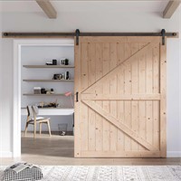 60in x 84in Wood Barn Door with 10FT Hardware Kit