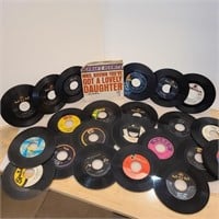 28 Vintage 50's & 60's Rock 45RPM Records