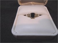 DIAMOND & SAPPHIRE RING