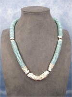 Graduated Heishi N/A Style Stone Necklace