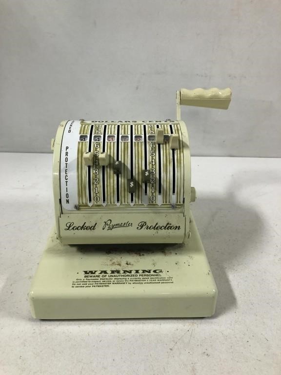 VINTAGE PAYMASTER CHECK WRITER