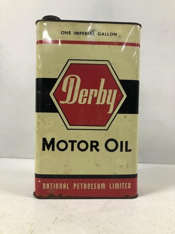 VINTAGE DERBY MOTOR OIL CAN