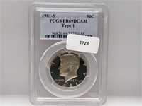 PCGS 1981-S PR69DCAM JFK Half $1