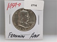 1959-D 90% Silver Franklin Half $1 Dollar