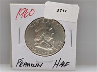 1960 90% Silver Franklin Half $1 Dollar