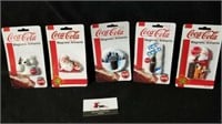 Lot of 5 Coca Cola Magnets Santa Polar Bear CokeCo