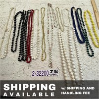 Qty15 Assorted Pearl Beaded Necklaces & Bracelet