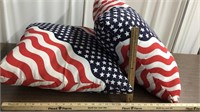 2 handmade American flag pillows