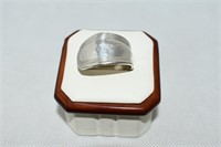 Silver Plate Spoon (Handle) Ring Sz 11