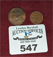 1934 & 1939 CDN pennies