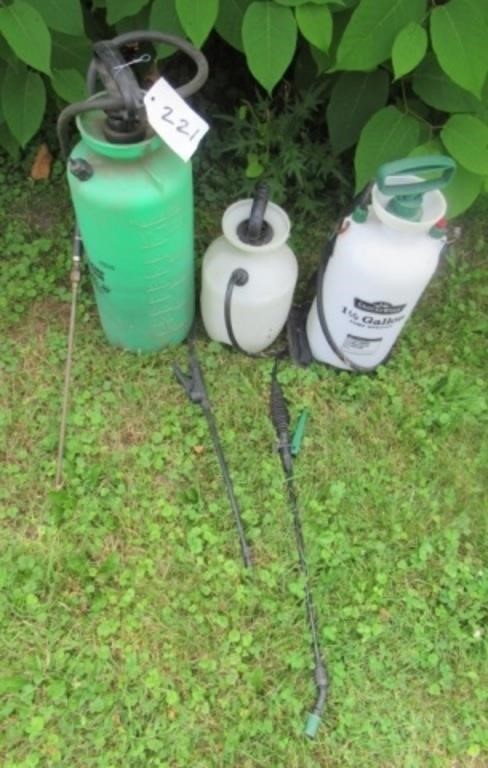 (3) Sprayers of various sizes.