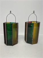 Stained glass candleholders