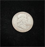 1961 D Benjamin Franklin Half Dollar