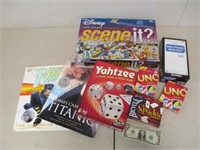 Lot of Games & Books - Uno, Disney Scene It? &