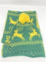 New Reindeer Scarf and Hat Set